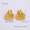 Aretes transfronterizos de acero de titanio chapado en oro 18K de acero inoxidable para verano, para mujer, minoritarios, de alto nivel, no se decoloran, estilo ins