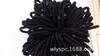 Banda de goma gruesa elástica negra de 6 mm, cuerda elástica, hebilla de cuentas de plástico, anillo para el pelo, tocado de un yuan, al por mayor, cabello de hotel