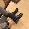 Botines Chelsea 2026 Verano Nuevo Estilo Estilo Británico Botines Cortos Hasta la Pantorrilla Suela Gruesa Elegantes Botas Martin para Mujer Primavera y Otoño Botines Individuales