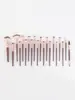 Set de brochas de maquillaje Cangzhou de 20 piezas transfronterizo, cepillo para pestañas de cerdas suaves, brocha para sombras de ojos, brocha para rubor, brocha correctora, herramientas de belleza