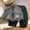 Camisa de Rayas para Niños de Primavera y Otoño, Camisa de Manga Larga Estilo Coreano para Niños, Prenda Interior Elegante, Ropa para Niños, Atuendo de Presentación