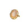Venta al por mayor de fábrica Popular Anillo de Piedra Lunar Natural Plata S925 Incrustado Piedra Principal 10*14 Fábrica de Joyería Venta Directa