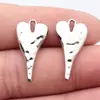 27X14Mm 3g Multicolor Zakka Venta Directa de Fábrica Colgante Largo Martillado de Corazón