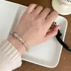 Nuevo Estilo Chino Ojo de Gato Natural Lujo Ligero Cristal Violeta de Gama Alta Pulsera Nicho Vintage Apilada Elástica