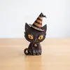 Adornos de madera de personajes de Halloween, patrones impresos en 2D combinados con decoraciones de bandeja rústicas de otoño de varias capas