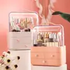 En Stock [Personalizable] Caja de Almacenamiento para Cosméticos de Escritorio a Prueba de Polvo con Tapa y Cajón Cesta de Almacenamiento Producto para el Cuidado de la Piel Mascarilla