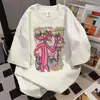 Camiseta Vintage de Manga Corta con Diseño de Estampado de Letras de Dibujos Animados tipo Graffiti, Resistente, Casual, Corte Holgado, Versátil, Top para Viajar