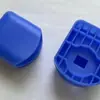 Protetores de Pé para Mesa e Cadeira Escolar, Material Novo, Capas Azuis para Pés de Mesa, Capas de Plástico, Capas para Tubo Quadrado, Tampões Internos Pretos, Capas para Pés de Tubo Oval