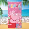 Toalha de Praia Peppa Pig Fofa Desenho Animado Europeia e Americana Atravessando Fronteiras Atacado Microfibra Impressão Digital Secagem Rápida
