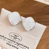 Pendientes de Cristal Plegados Nuevos de Primavera y Verano Aguja de Plata, Estilo Fresco y Dulce, Pendientes Súper de Hada, Lujo Ligero, Sensación de Alta Gama, Accesorios de Oreja Simples