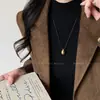Colar Minimalista Coreano Gota d'Água Cordão Ajustável Gargantilha Simples Versátil Pingente de Design Nicho Personalizado para Mulheres