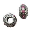 Mezcla 50 Accesorios para Pulseras Serie Rosa Cuentas de Agujero Grande Accesorios de Joyería Pulsera DIY Cuentas Perforadas de Aleación con Taladro de Punta