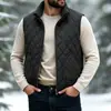 2026 Invierno Amazon SHEIN Chaleco Acolchado con Forro Polar 3D Transfronterizo Ropa de Hombre Chaleco Corto Cálido sin Mangas Talla Europea