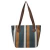 Bolso Transfronterizo de Gran Capacidad, Simple y Ligero, Adecuado para el Trabajo y los Desplazamientos, Bolso de Lona, Bolso Tote Rayado, Bolso de Hombro Modelo Nuevo 2025