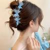 Nuevo Gasa para Damas Dulce Cuentas Mariposa Súper Hada Grande Clip de Tiburón Parte Trasera de la Cabeza Pinza para el Cabello Dulce Adorno para el Cabello