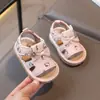 Sandalias de Niña con Punta Abierta, Nuevo Modelo de Verano, Lindos Zapatos de Bebé Antideslizantes de Suela Blanda, Zapatos de Princesa, Zapatos para Niños Pequeños
