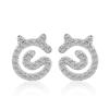 Aretes de gato de moda coreana aretes para mujer Taobao más vendidos fabricantes venta al por mayor aretes