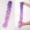Pelucas de Fibra Sintética de Comercio Exterior, Coletas Coloridas, Trenzas Grandes, Color Degradado, Seda Africana de Alta Temperatura, Flecos, Cabello Doble Liso, Esponjoso