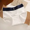 Roupa íntima fofa retrô de bolinhas para meninas 10A Algodão Antibacteriano na Virilha Sem Costura Amiga da Pele Abraça o Quadril Calcinhas Femininas para Outono e Inverno