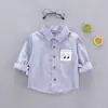 Camisa de Manga Comprida de Algodão Puro Fina Infantil Primavera e Outono Roupa Infantil Jaqueta Infantil Camisa Infantil de Desenho Animado