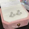 Pendientes de Perla con Forma de Planeta de Diseño de Nicho con Circonita para Mujer, Pendientes de Lujo de Alta Gama, Accesorios para Orejas Versátiles de Moda al por Mayor