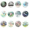 Imán de Refrigerador de Anime Pokemon Vidrio de Cristal Parche Magnético Suave Decoración de Puerta de Refrigerador para el Hogar 30mm