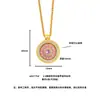 Colgante de brújula de ocho tesoros de zirconia giratoria con incrustaciones de diamantes chapado en oro para mujer, cadena de suéter de lujo ligero, lleno de diamantes rosas y amarillos