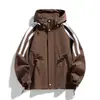 Chaqueta Casual Deportiva al Aire Libre Transfronteriza para Hombre Joven con Capucha para Primavera y Otoño Cortavientos Chaqueta de Montañismo Holgada Ropa Exterior para Pareja Moderna
