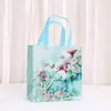 Bolsa de Regalo Verde Fresco Pequeña Serie Navideña Simple Bolsa No Tejida Portátil Simple Bolsa de Compras para Supermercado