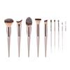 Nuevo Set Transfronterizo de 10 Piezas de Brochas de Maquillaje Dorado Champagne Brocha para Polvo Suelto Brocha para Polvo Suelto Brocha para Sombra de Ojos Brocha para Rubor Herramientas de Maquillaje