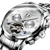 Reloj Tevise Celebridad de Internet Reloj de Fase Lunar Estrella Reloj Impermeable Luminoso Tourbillon Reloj Luminoso para Hombre Venta al por Mayor