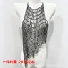Nueva Ropa Transfronteriza de Playa con Diamantes Calados, Ropa Exterior Sexy para Chicas Calientes, Top de Bikini de Cadena Hecho a Mano