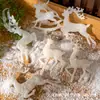 Decoraciones navideñas transfronterizas, colgantes de renos navideños con purpurina, adornos para árbol de Navidad, decoración de ambiente festivo para interiores