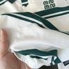 2025 Estilo Coreano Verão Novo Roupa Infantil Moda Masculina Infantil Camisa Polo Listrada Manga Curta Top com Lapela