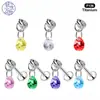 ¡Wow, Joyería para Piercing Personalizada Cabeza de Bala Estrella de Cinco Puntas Redonda Marquise Circonita Pendientes de Barra Recta F136 Aleación de Titanio