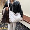 Jaqueta de Algodão com Penas Mais Vendida Outono e Inverno Bolsa Tote para Mulheres, Bolsa de Grande Capacidade para o Dia a Dia, Bolsa Versátil para Viagem com Ombro e Transversal para Transmissão ao Vivo