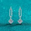 Pendientes Xindeyi de Plata de Ley S925 con Moissanita, Pendientes de Borla de Clip, Pendientes de Gama Alta y Elegantes en Stock