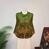 [Li] Novo colete solto jacquard estilo chinês para mulheres, nova coleção outono 2026, gola alta, versátil, amarelo