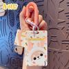 Baimao Genuino Pequeña Riqueza Perro Chai Set de Tarjetas Llavero Estudiante Campus Tarjeta de Comida Set Protector Autobús Metro Tarjeta Bolsa Colgante