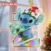 Colgante de Navidad Plano 2D de Acrílico Nuevo Transfronterizo con 26 Letras Inglesas Colgante de Decoración Navideña