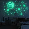 Adesivos de Parede Estrelas 3D Autoluminosos para Quarto Céu Estrelado Transfronteiriço, Adesivos Fluorescentes sem Cola para Decoração de Festa, Decorações para Quarto de Crianças
