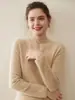 Tejidos 100% Cachemir Puro para Mujer, Suéter de Cuello Alto Medio, Tejido Holgado, Ropa Interior de Otoño e Invierno, Ropa Exterior, Prendas Base de Punto