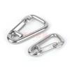 Gancho de acero inoxidable 304 con hebilla de resorte, gancho de escalada simple, hebilla de cadena para perro 201, gancho de seguridad para colgar rápidamente sin cable