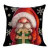 Ropa de Hogar Transfronterizo Amazon Nueva Festividad Navideña Funda de Almohada de Lino Funda de Cojín de Sofá