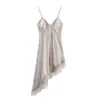 Vestido ZA com Alça de Cetim, Roupa Feminina de Comércio Exterior, 2ZA Sexy e Elegante Estilo Europeu e Americano 2026, Texturizado 882733 Moderno