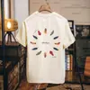 Puxiansen Camiseta de Manga Corta Divertida Estampada Retro Americana para Hombre Verano 2025 Nueva Holgada Casual Pintada de Media Manga