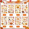 Acción de Gracias Otoño Hojas de Otoño Stickers para Cuenta de Mano Stickers de Hoja de Arce Decoración de Fiesta y Aula de Otoño Acción de Gracias