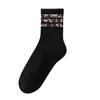 Calcetines de Leopardo de Moda para Mujer, de Media Pantorrilla, Otoño/Invierno, Clásicos, Versátiles, Calcetines Largos de Leopardo Rayado