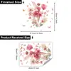 Papel de Parede Floral Rosa Borboleta Fada Dançando e Brincando Adesivos Quarto de Criança Quarto de Menina Decoração de Parede Autoadesivo