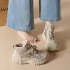 2026 Novos Sapatos de Algodão com Forro de Veludo para o Inverno Feminino Botas de Algodão Grossas e Quentes Cano Alto Casuais Versáteis Botas de Neve com Solado Grosso K5703